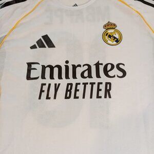 Real Madrid Home Jersey 25/26 Kylian Mbappe Size XL UCL Edition